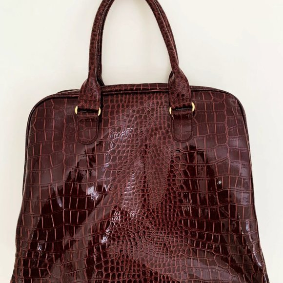 Jessica Simpson SatchelTravel Bag Croc Embossed - Picture 1 of 3